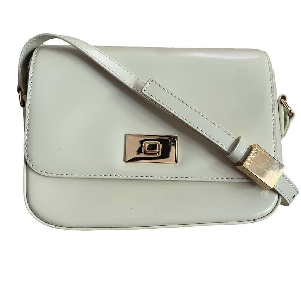 J.Crew Edie Italian leather bag natural beige winter white medium size